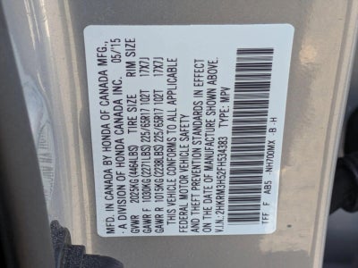 2015 Honda CR-V EX 2WD