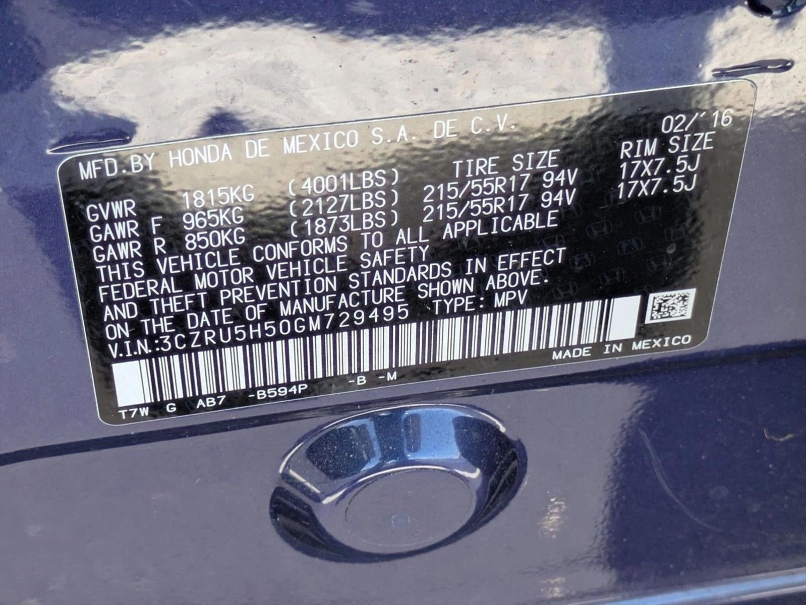 2016 Honda HR-V 2WD EX CVT
