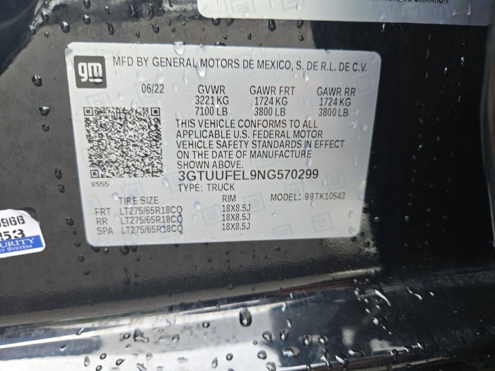 2022 GMC Sierra 1500 Crew Cab Short Box 4-Wheel Drive AT4X