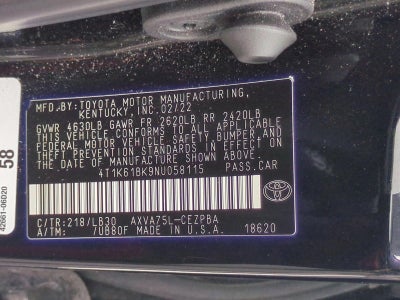 2022 Toyota Camry XSE Auto AWD (Natl)