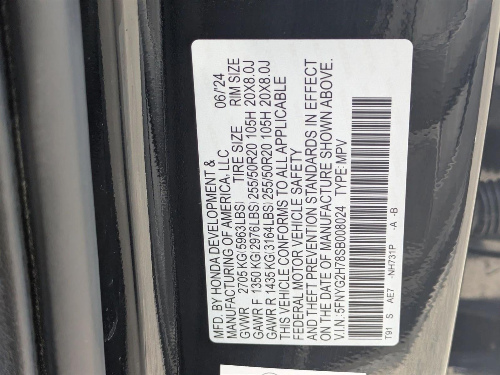 2025 Honda Pilot Touring 2WD