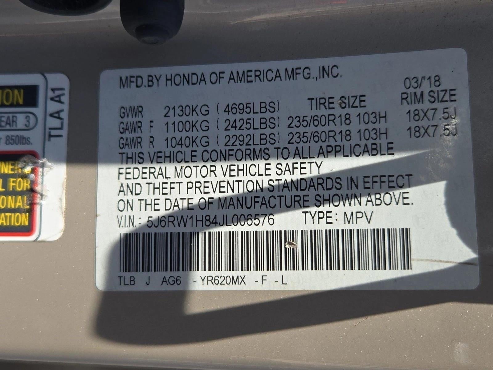 2018 Honda CR-V EX-L 2WD w/Navi