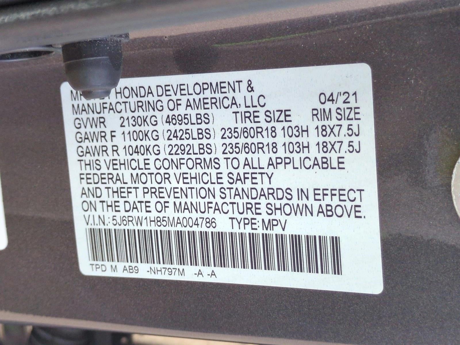 2021 Honda CR-V EX-L 2WD