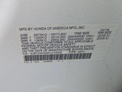 2019 Acura MDX SH-AWD w/Technology/A-Spec Pkg