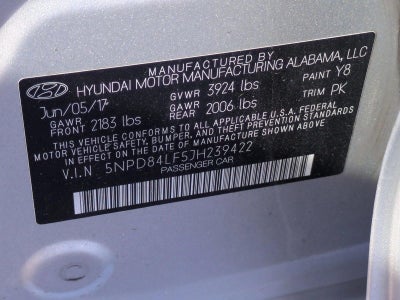 2018 Hyundai ELANTRA SEL 2.0L Auto