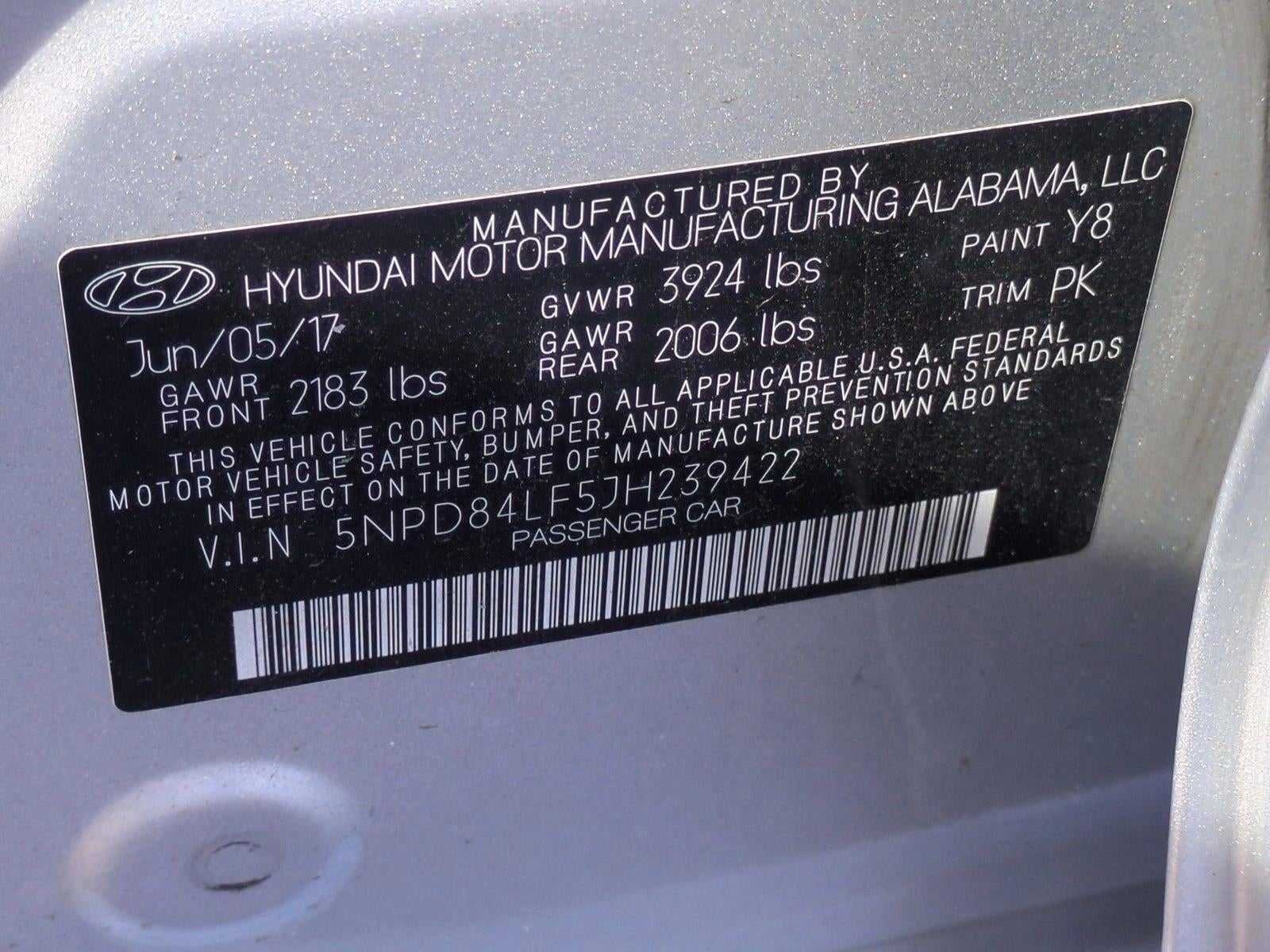 2018 Hyundai ELANTRA SEL 2.0L Auto