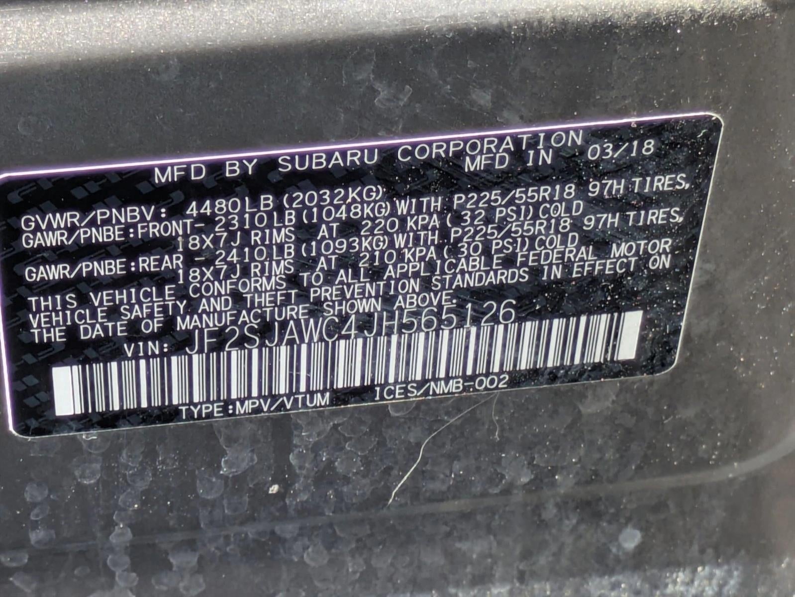 2018 Subaru Forester 2.5i Touring CVT