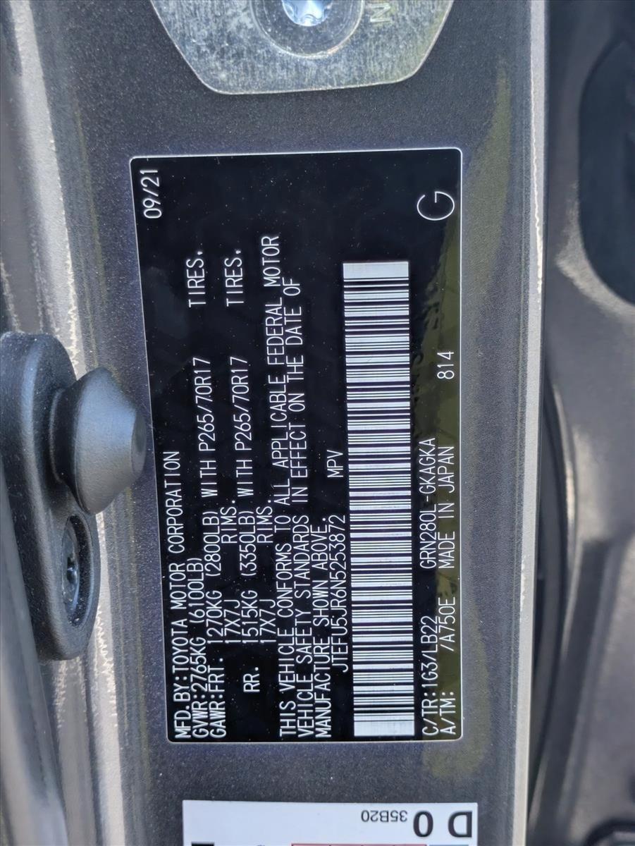 2022 Toyota 4Runner SR5 Premium 2WD (Natl)