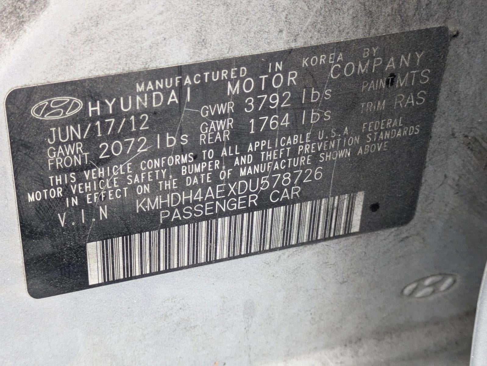 2013 Hyundai ELANTRA 4dr Sdn Auto GLS