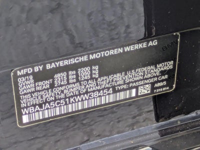 2019 BMW 530i Sedan