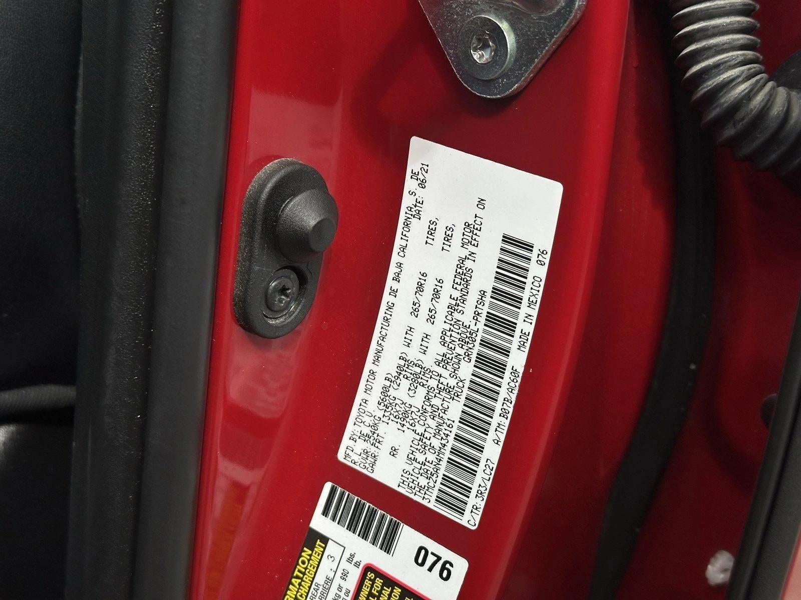 2021 Toyota Tacoma 4WD 4WD TRD Off Road Double Cab 5' Bed V6 AT (Natl)