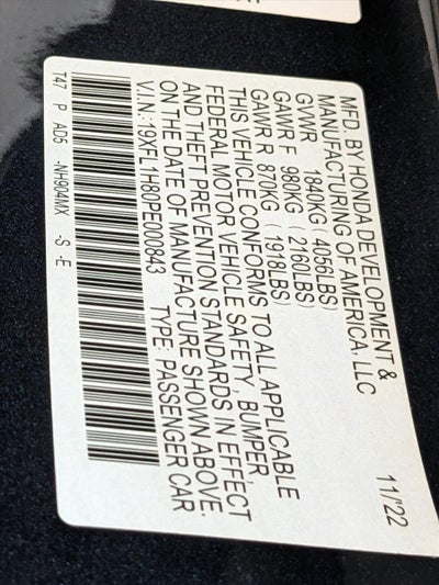 2023 Honda Civic Hatchback Sport Touring CVT