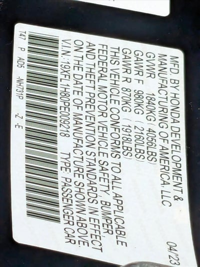 2023 Honda Civic Hatchback Sport Touring CVT