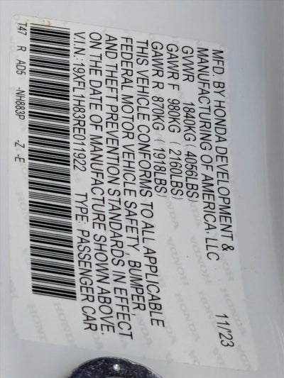 2024 Honda Civic Hatchback Sport Touring CVT