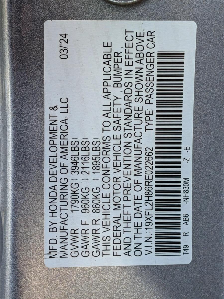 2024 Honda Civic Hatchback Sport CVT