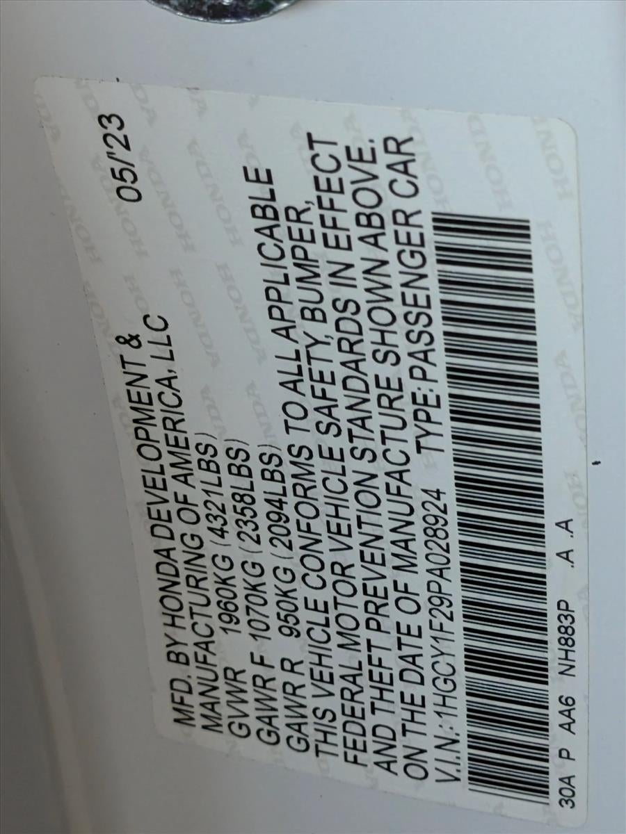 2023 Honda Accord Sedan LX CVT