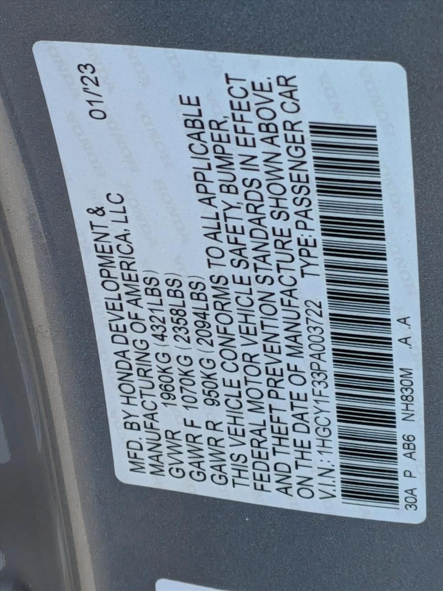 2023 Honda Accord Sedan EX CVT