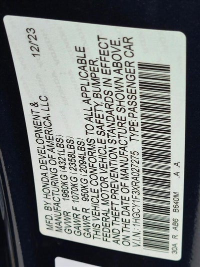 2024 Honda Accord Sedan EX CVT