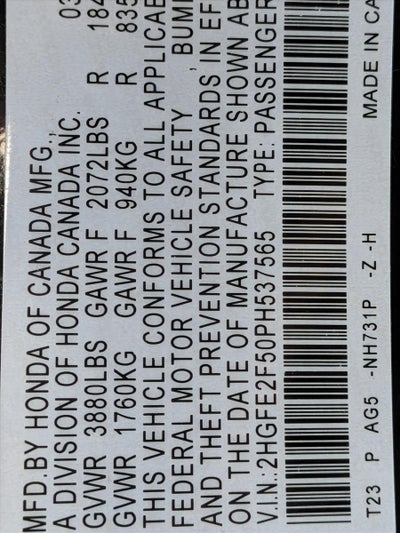 2023 Honda Civic Sedan Sport CVT