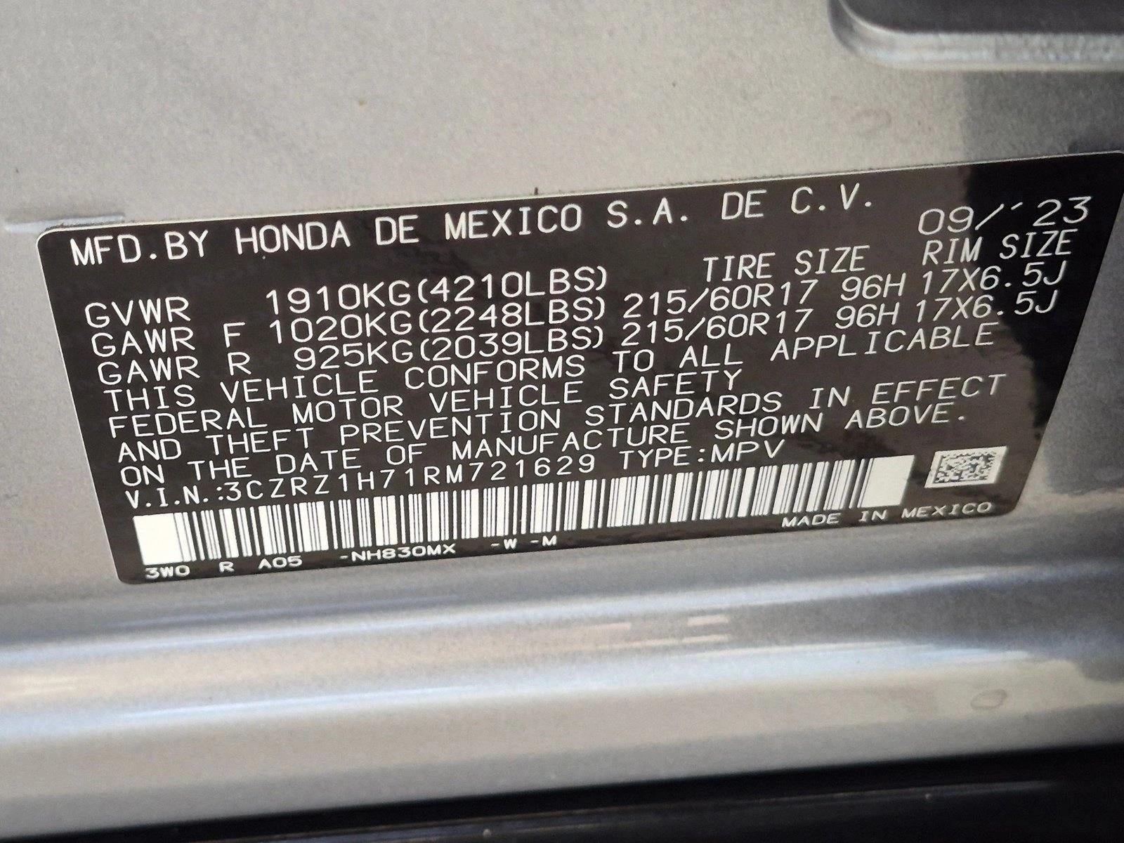 2024 Honda HR-V EX-L 2WD CVT