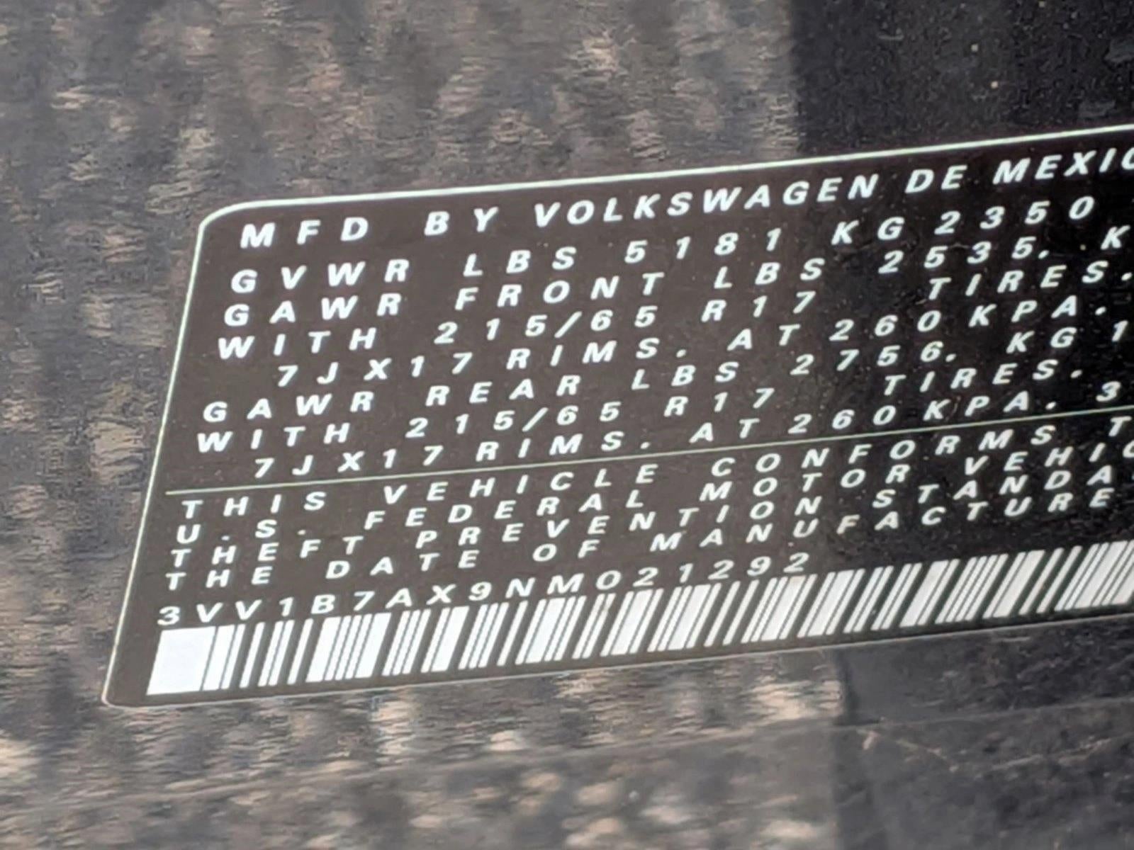 2022 Volkswagen Tiguan 2.0T S FWD