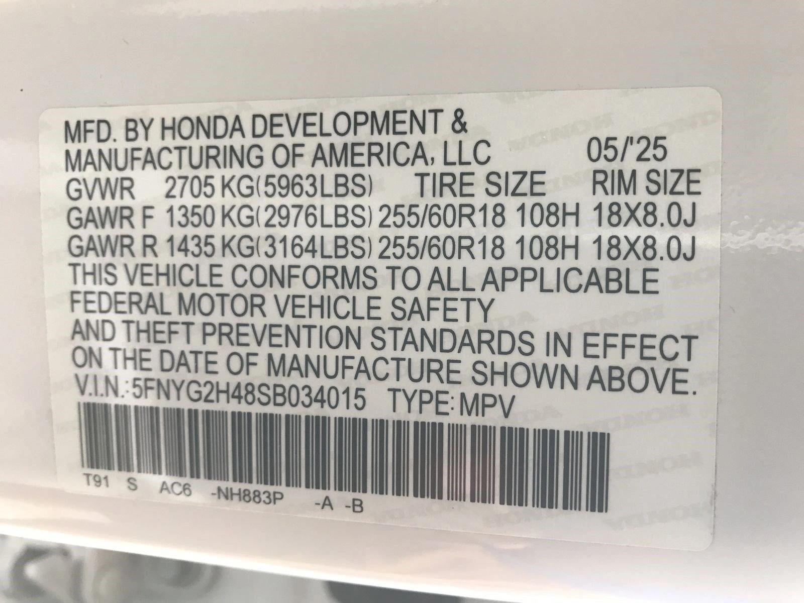 2025 Honda Pilot EX-L 2WD
