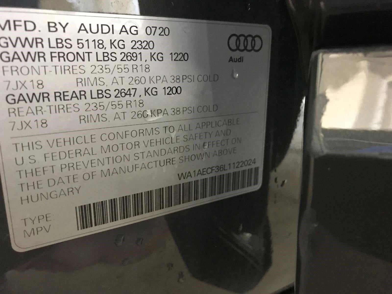 2020 Audi Q3 Premium 45 TFSI quattro
