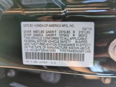2019 Acura TLX 2.4L FWD