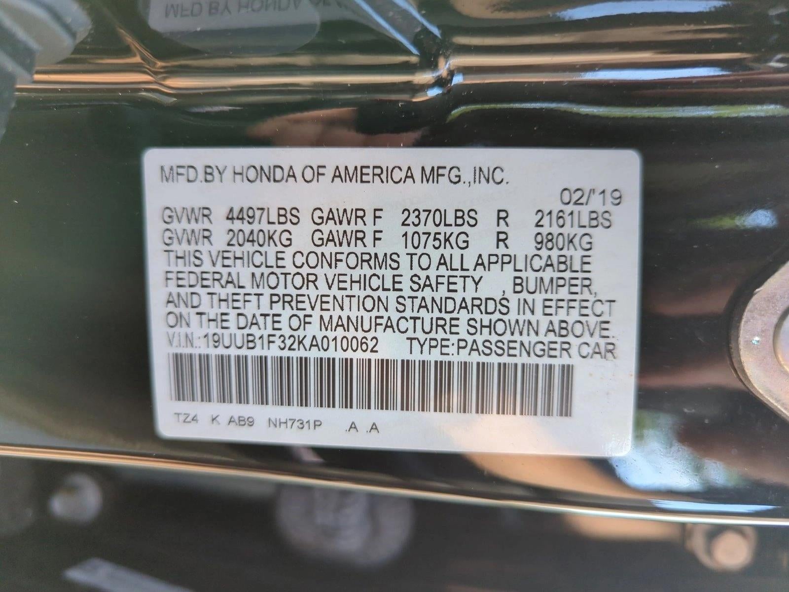 2019 Acura TLX 2.4L FWD
