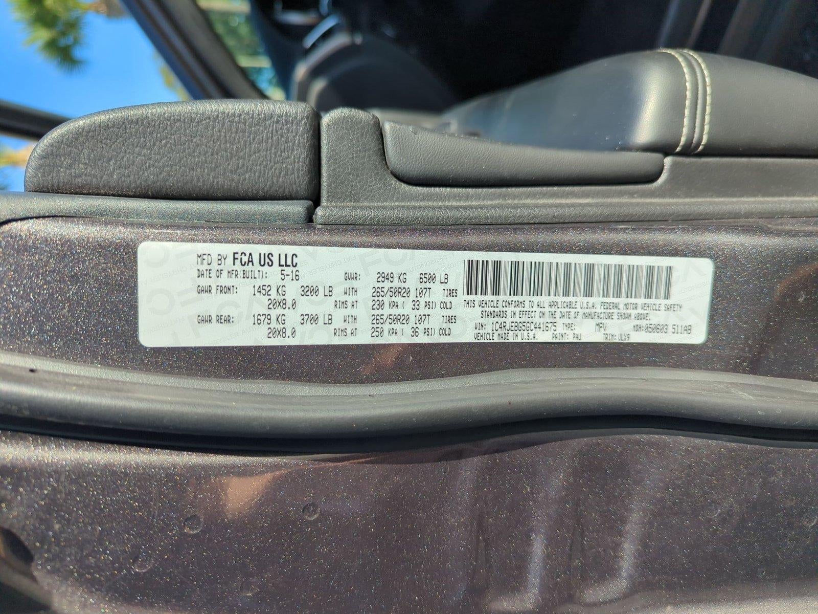 2016 Jeep Grand Cherokee RWD 4dr Limited