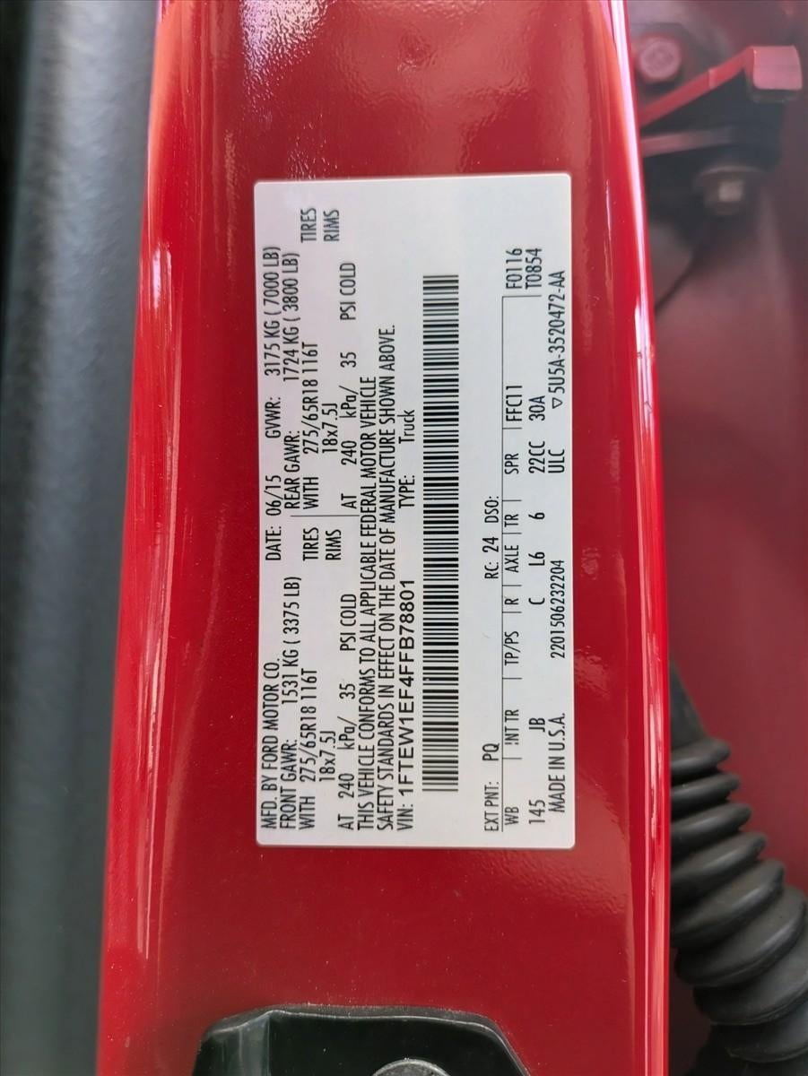 2015 Ford F-150 4WD SuperCrew 5-1/2 Ft Box XLT