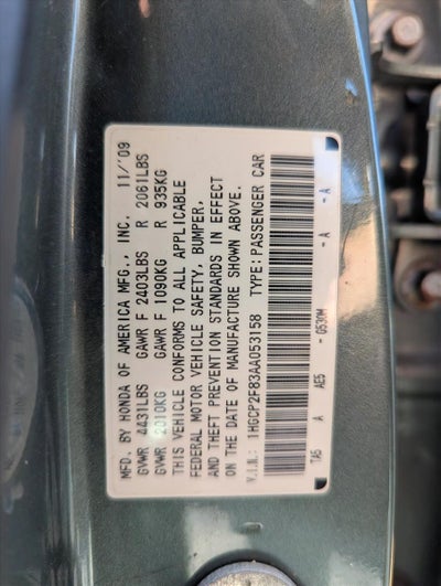 2010 Honda Accord Sedan EX-L Automatic