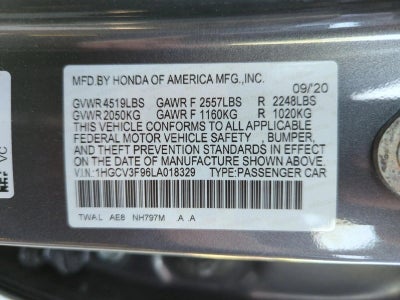 2020 Honda Accord Hybrid Touring Sedan