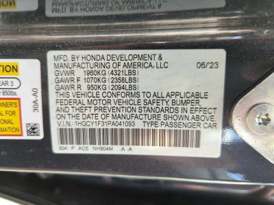 2023 Honda Accord Sedan EX CVT