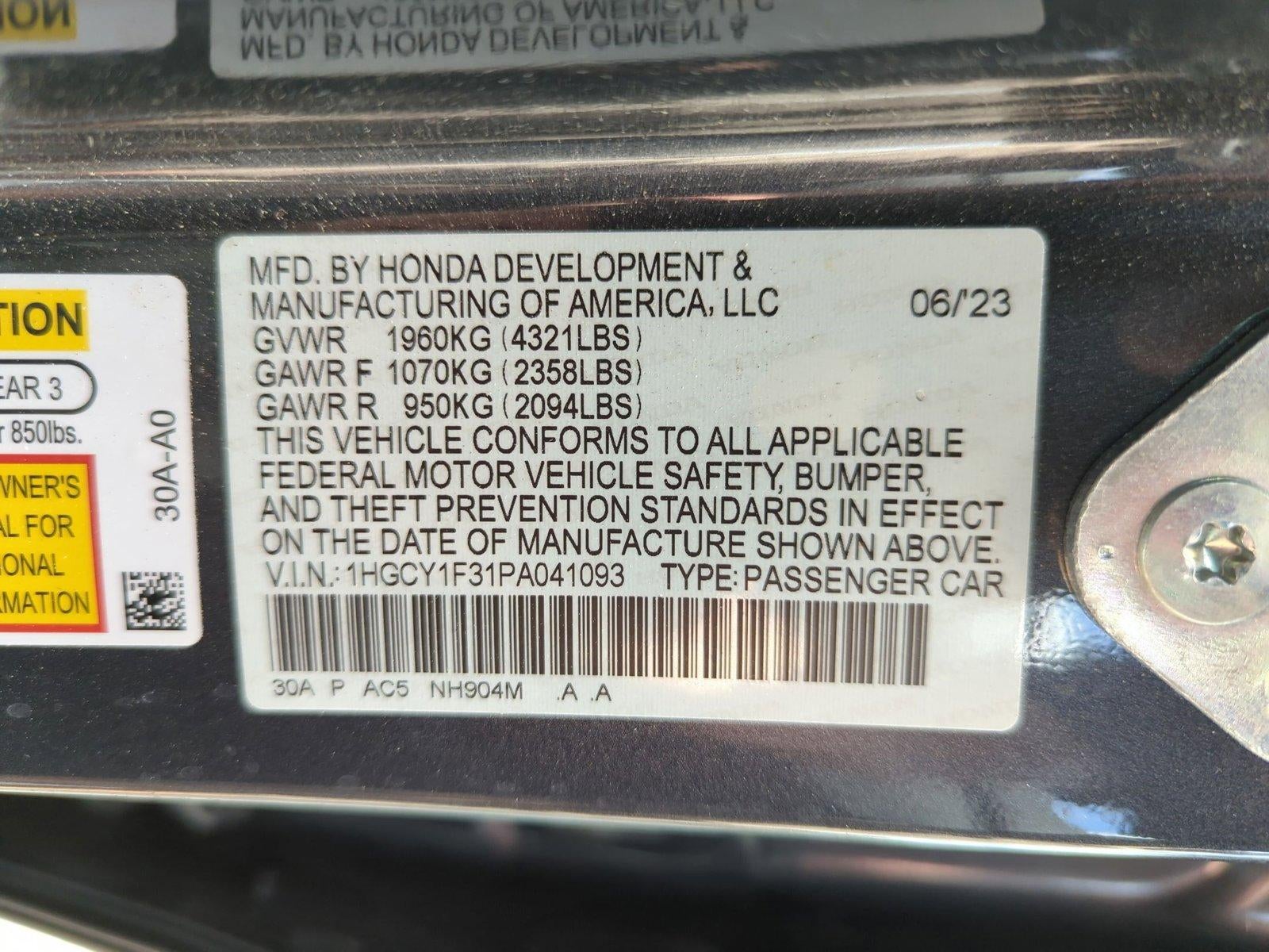 2023 Honda Accord Sedan EX CVT