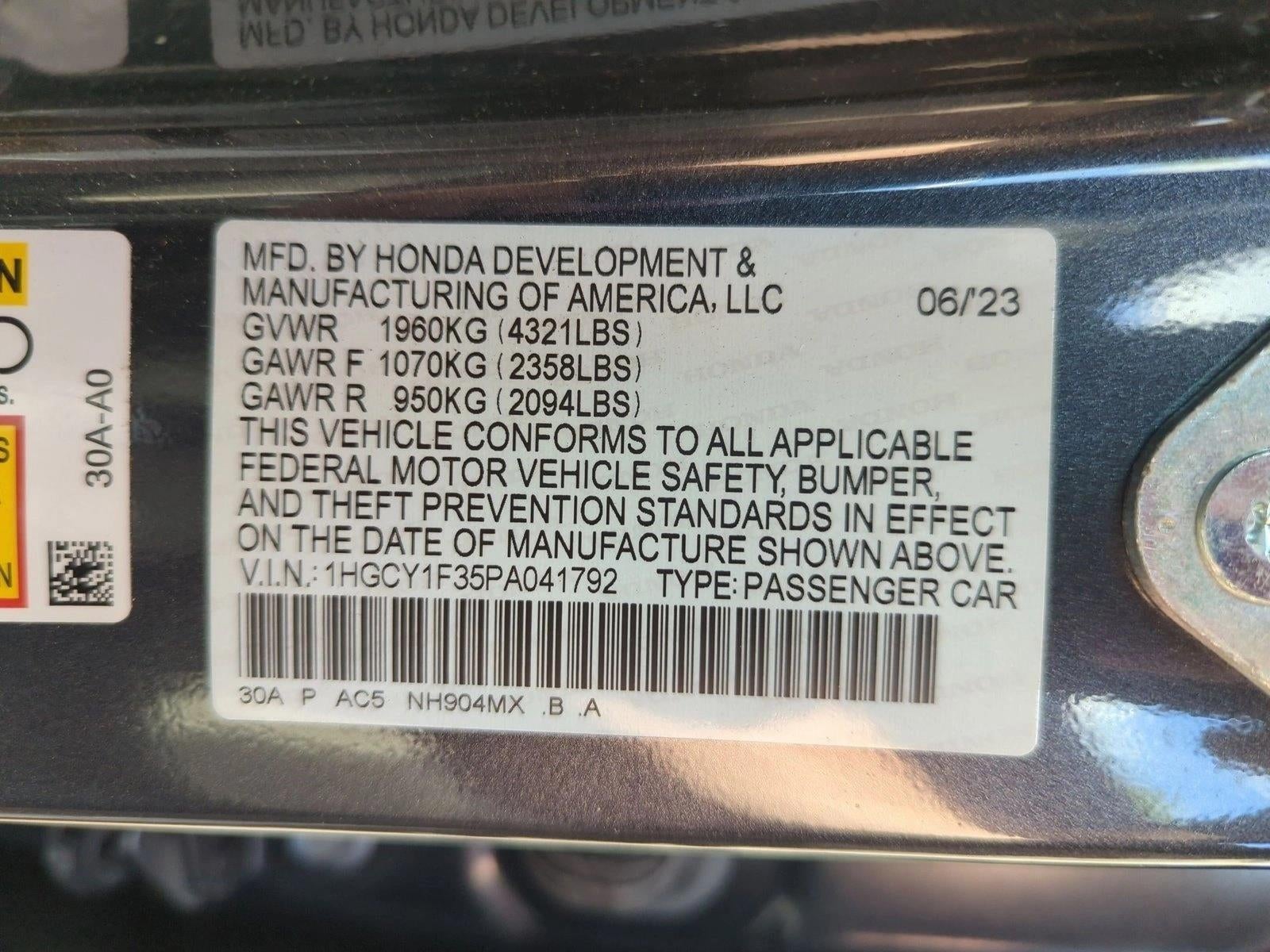 2023 Honda Accord Sedan EX CVT