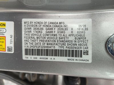 2025 Honda Civic Sedan LX CVT