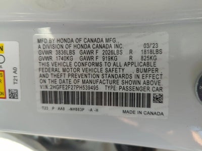 2023 Honda Civic Sedan LX CVT