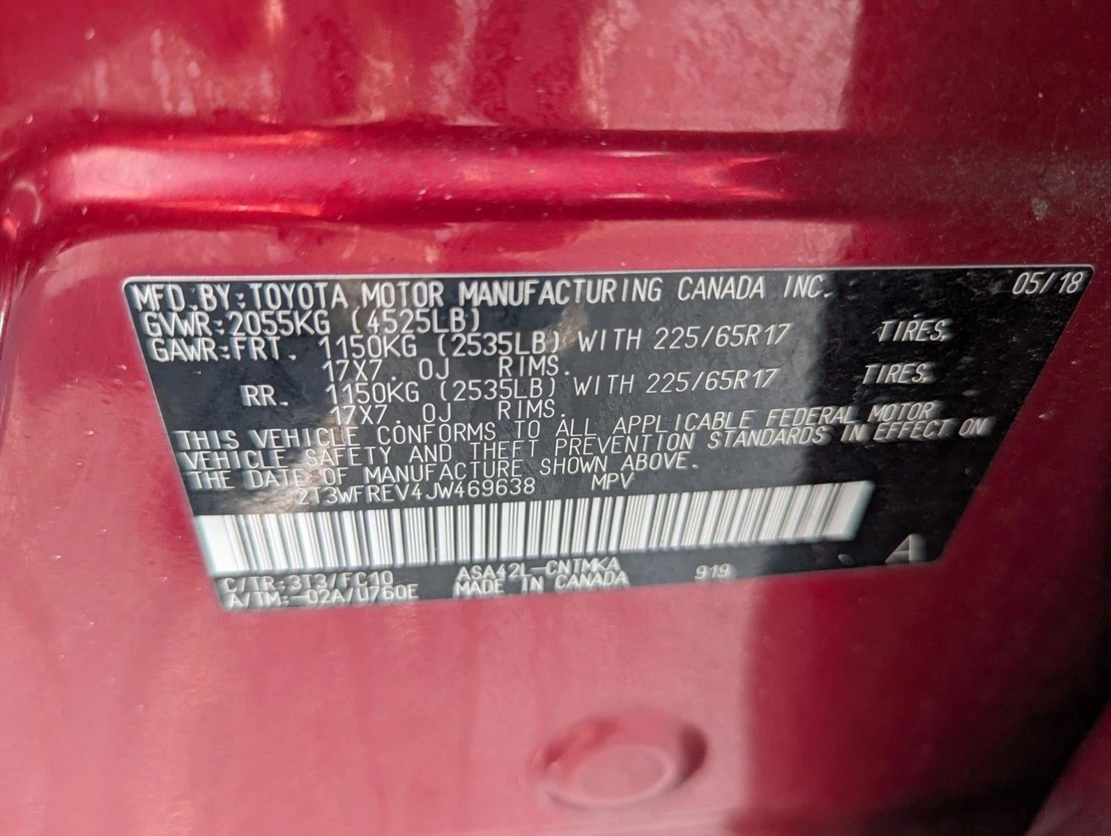 2018 Toyota RAV4 XLE FWD (GS)