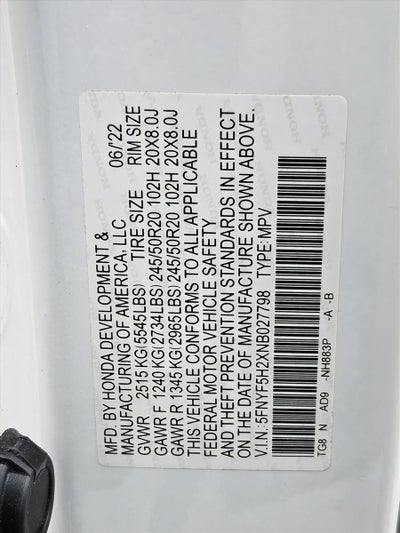 2022 Honda Pilot Special Edition 2WD