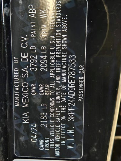 2024 Kia Forte LX IVT