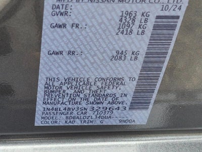 2025 Nissan Altima S FWD