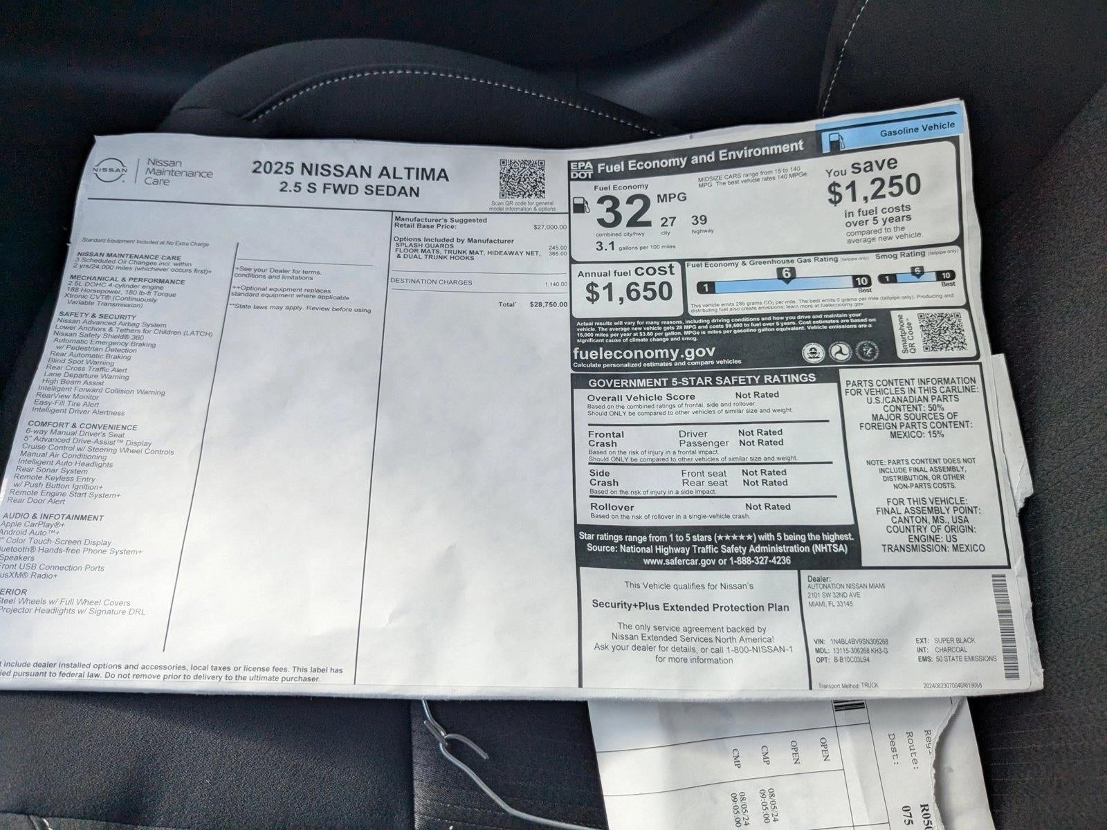 2025 Nissan Altima S FWD