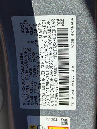 2023 Honda Civic Sedan Sport CVT