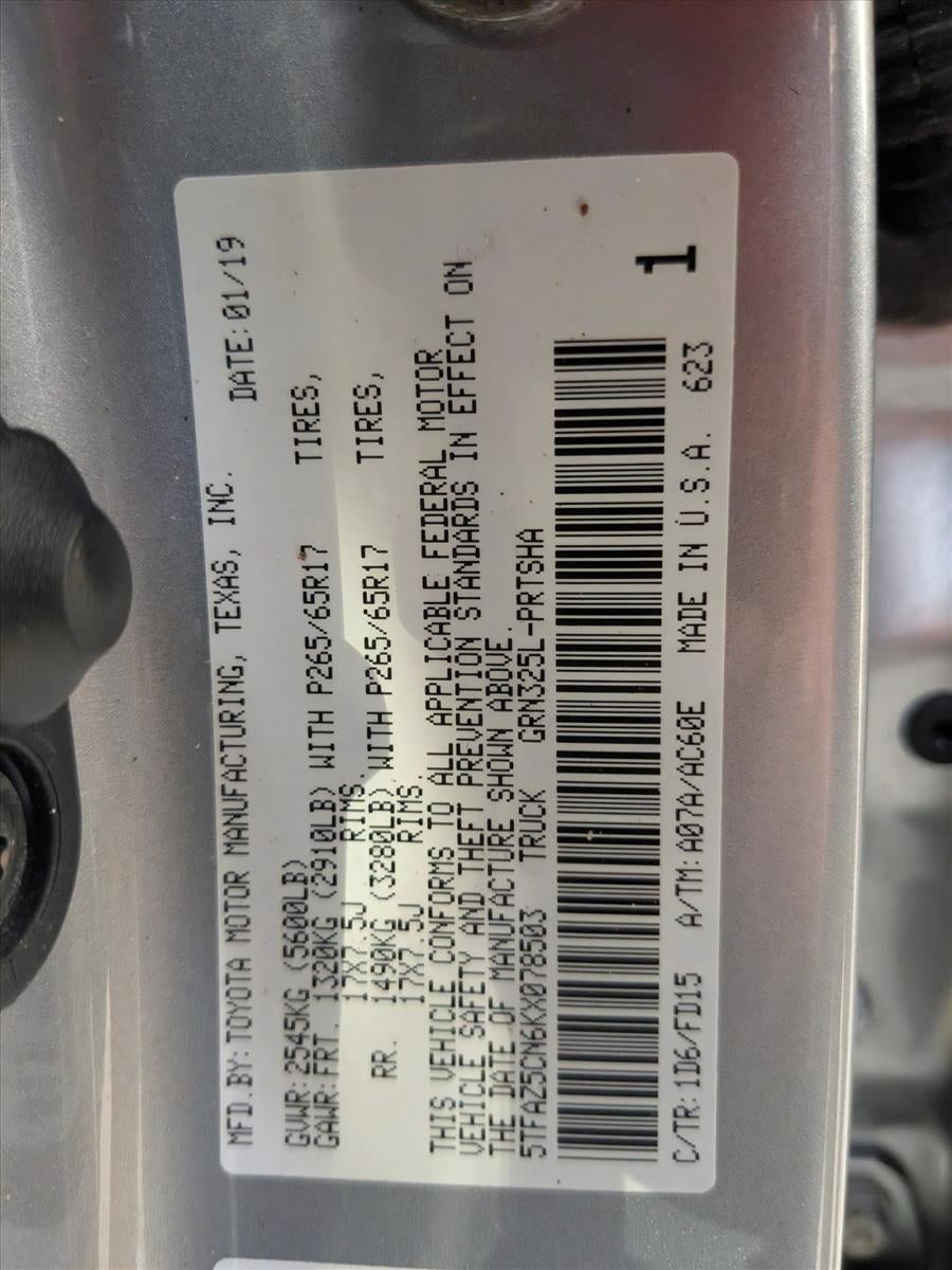 2019 Toyota Tacoma 2WD 2WD TRD Sport Double Cab 5' Bed V6 AT (Natl)