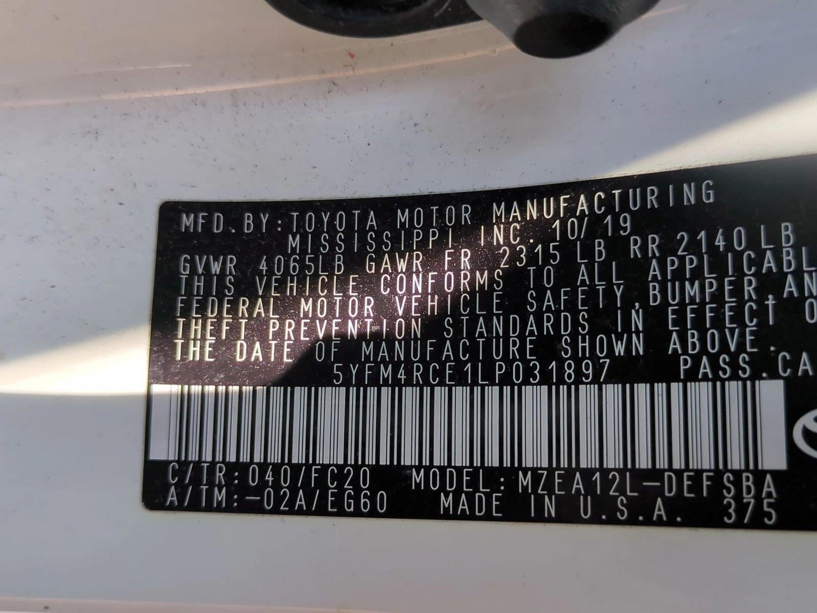 2020 Toyota Corolla SE Manual (Natl)