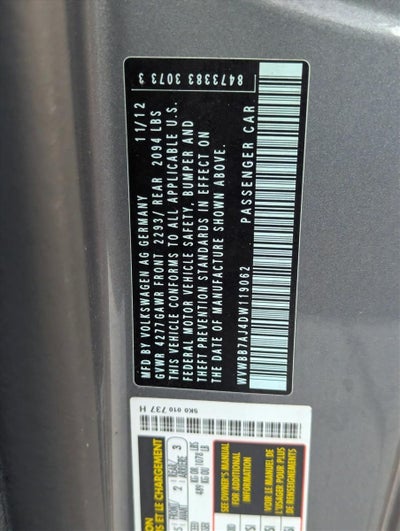 2013 Volkswagen Golf 2dr HB Auto PZEV