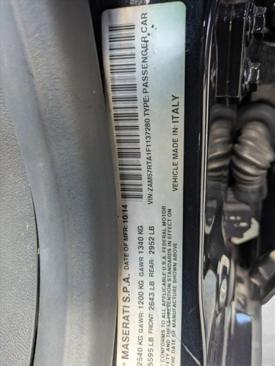 2015 Maserati Ghibli 4dr Sdn S Q4