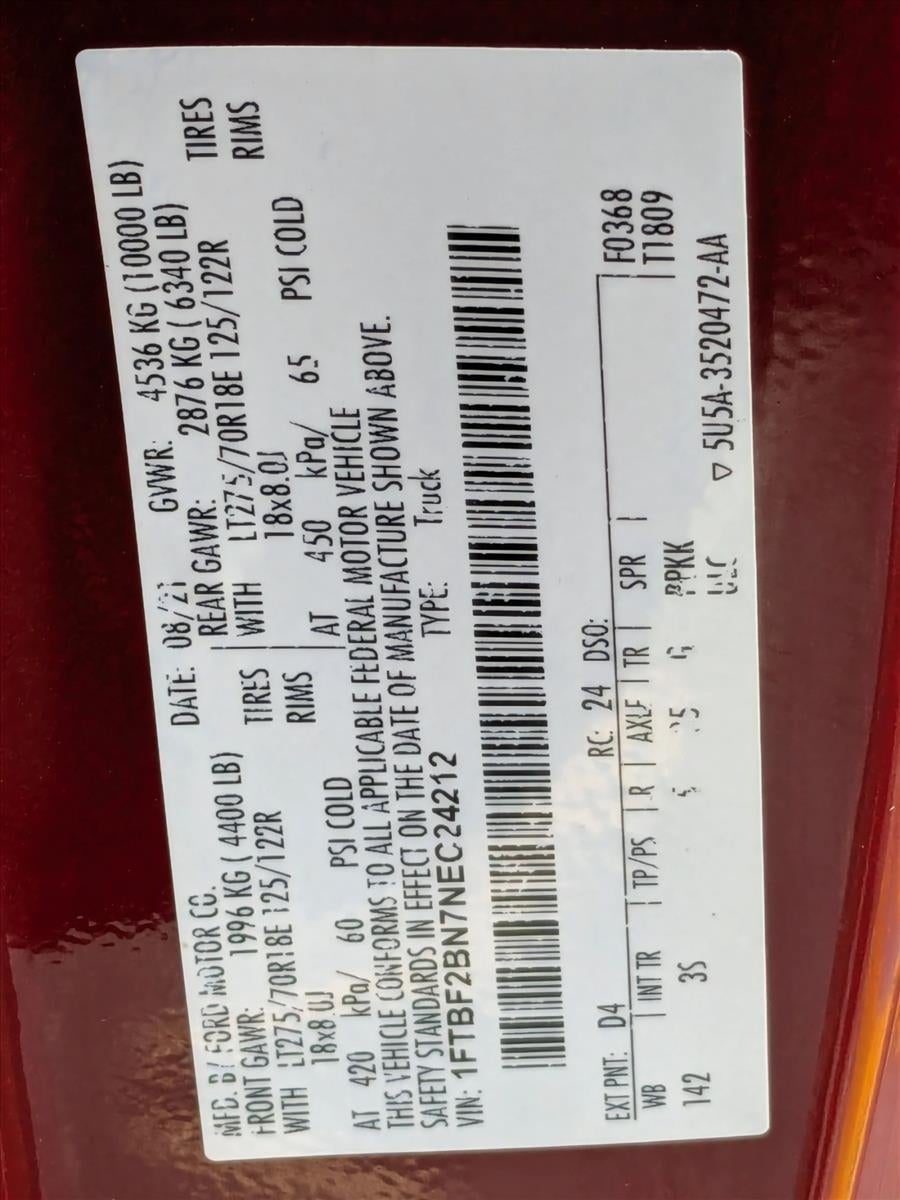 2022 Ford Super Duty F-250 SRW XLT 4WD Reg Cab 8' Box