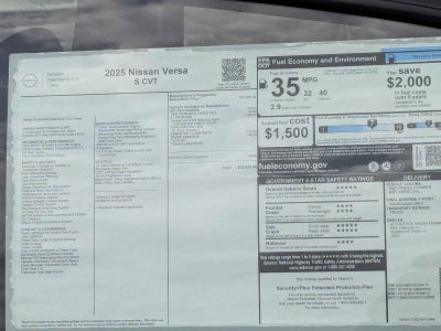 2025 Nissan Versa S CVT